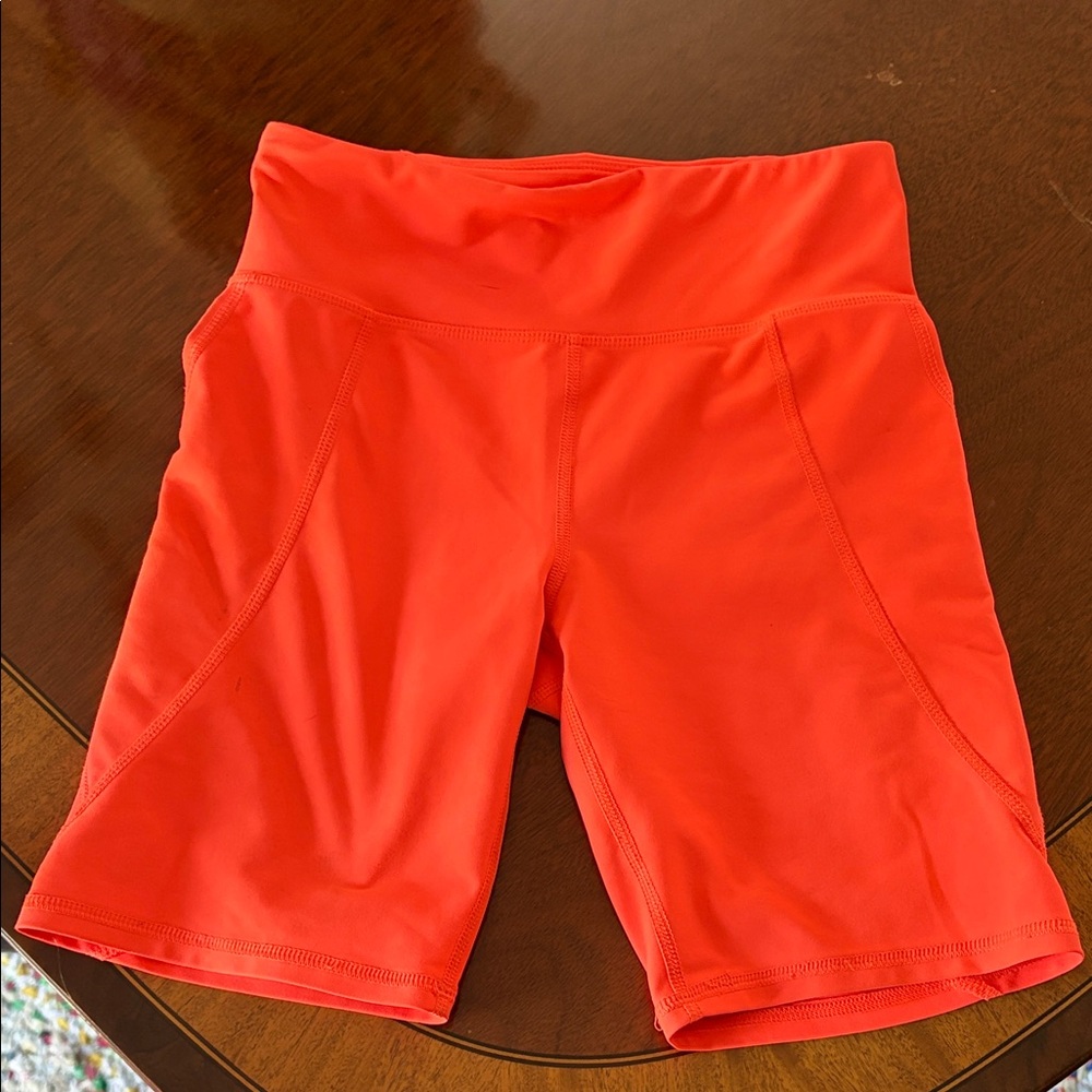 Old Navy High-Waist Orange Bike Shorts -Girls 14/16